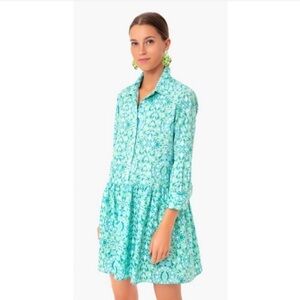 Tuckernuck Aqua Floral Print Mini Dress